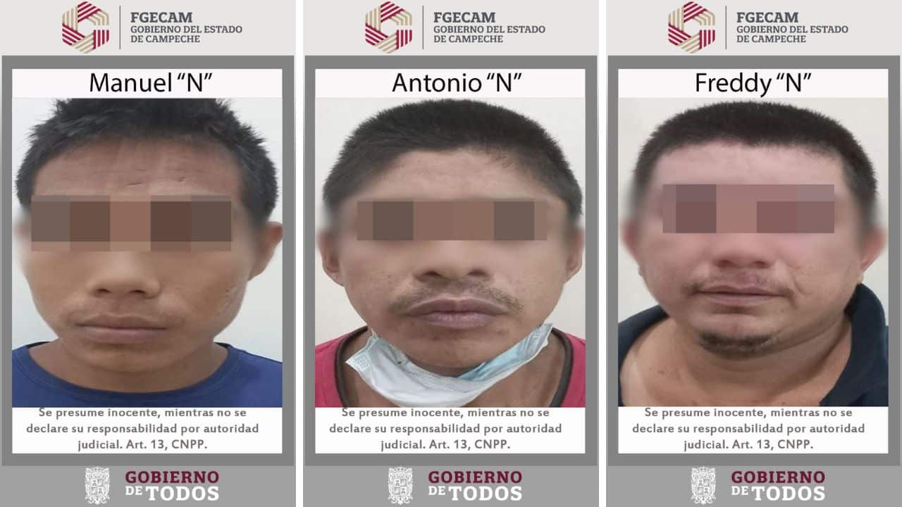 Detienen a tres personas por el asesinato de exteniente en Campeche.