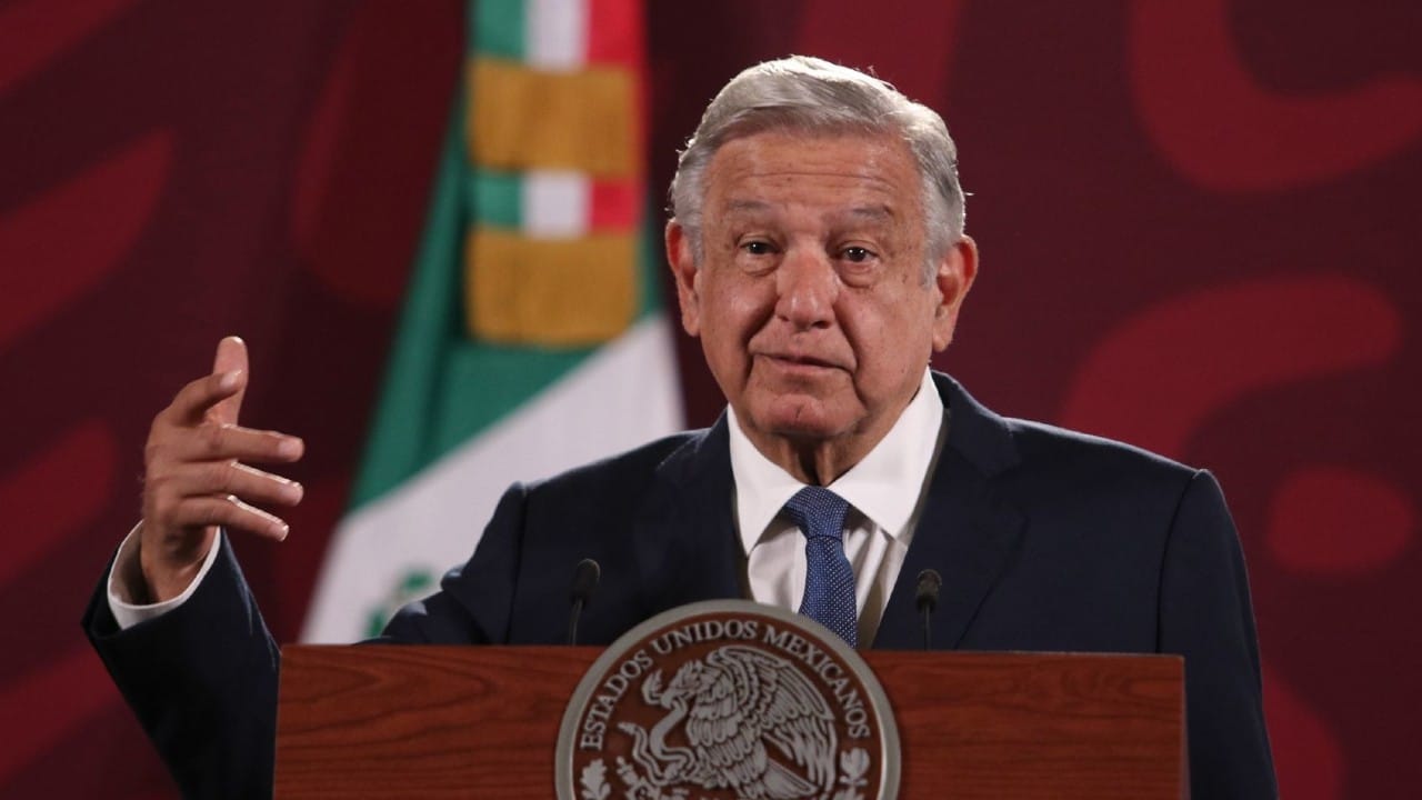 El presidente Andrés Manuel López Obrador (AMLO) en conferencia mañanera.