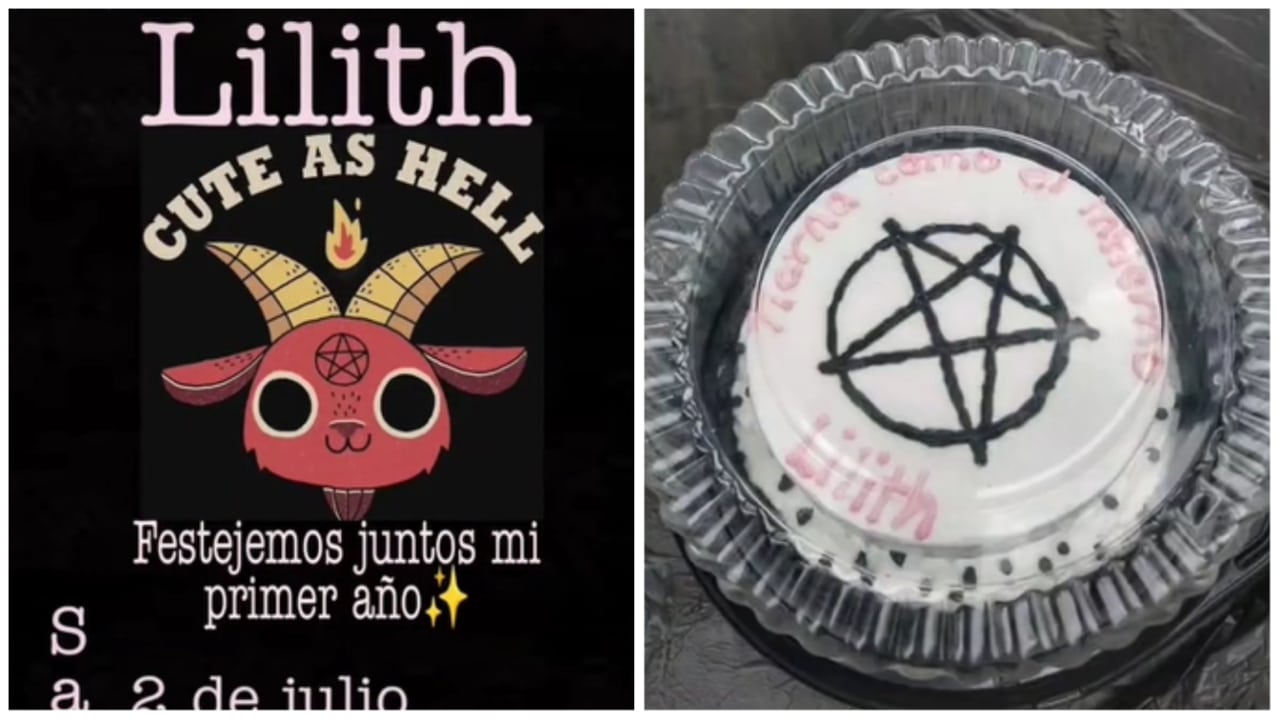satanismo, fiesta de cumpleaños, video viral, TikTok. captura de pantalla
