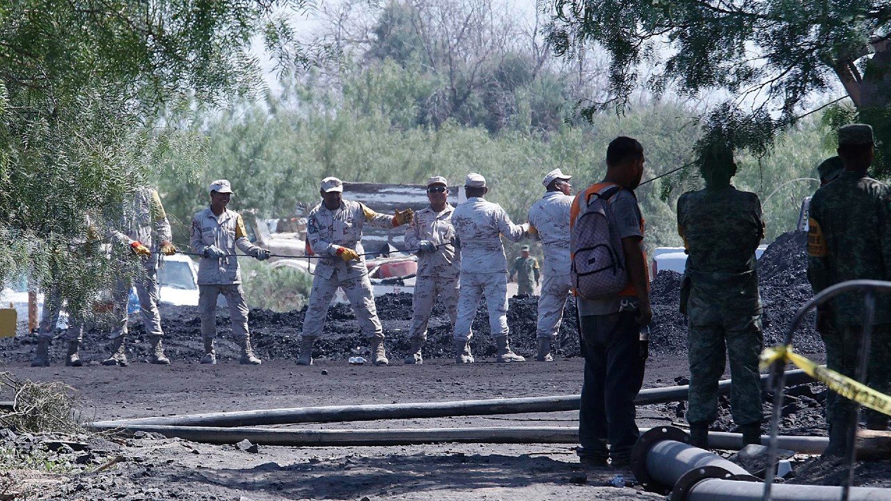 Labores de rescate en mina de Sabinas, Coahuila.