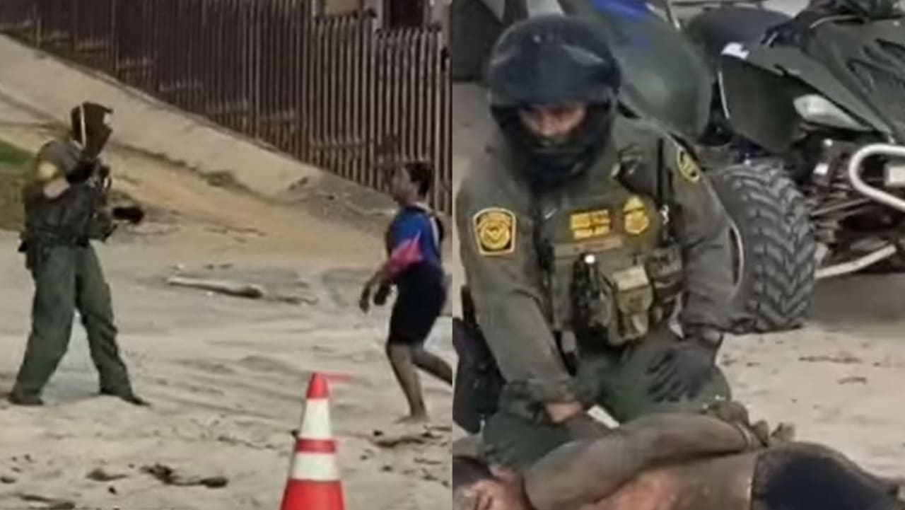Pelea entre coyotes y policía fronteriza en Estados Unidos se hace viral, video