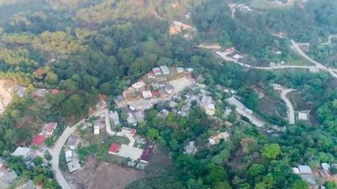 Vista aérea de Juxtlahuaca, comunidad de Tierra Banca, Oaxaca (Twitter: @CuartaPlana)
