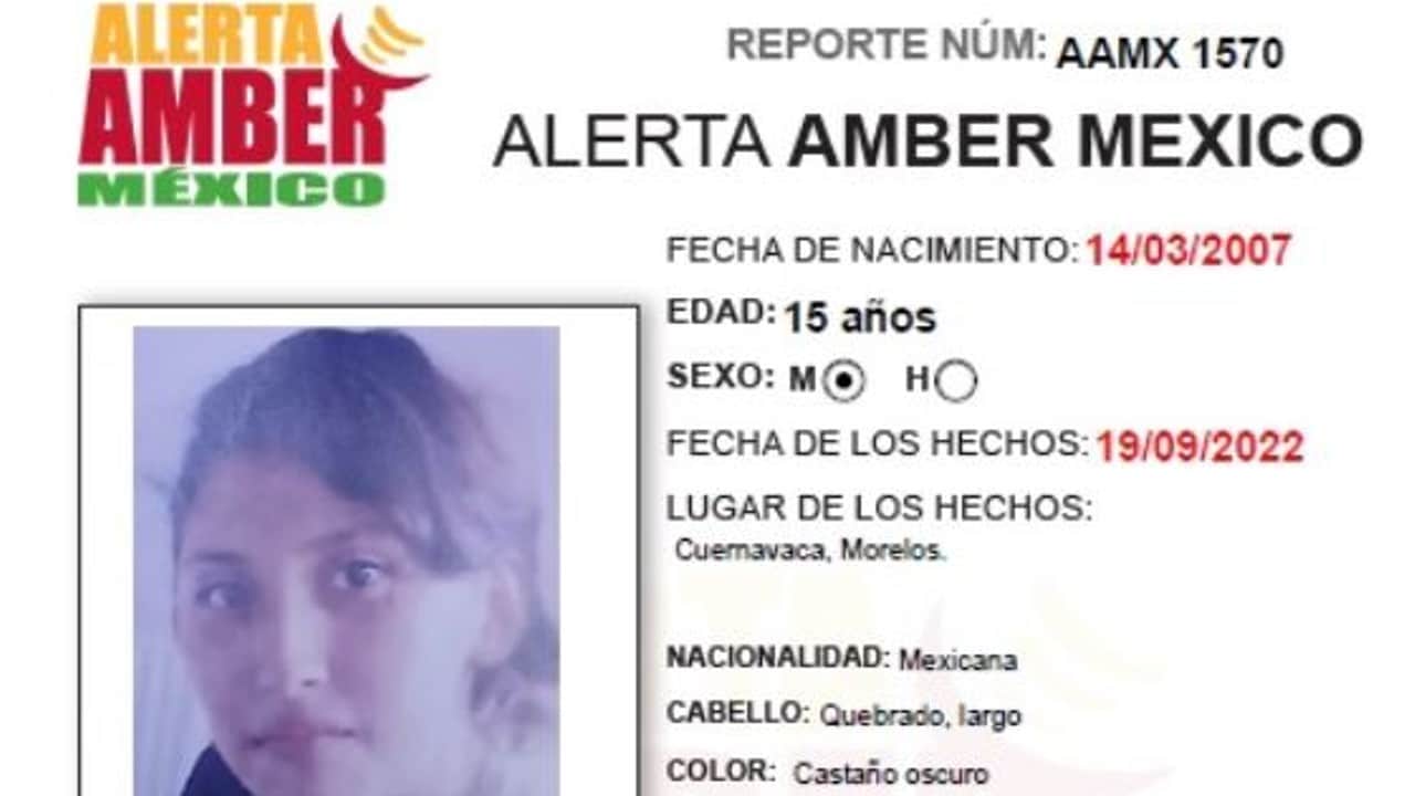 Activan Alerta Amber para localizar a Brisa Daniela Ojeda de los Santos
