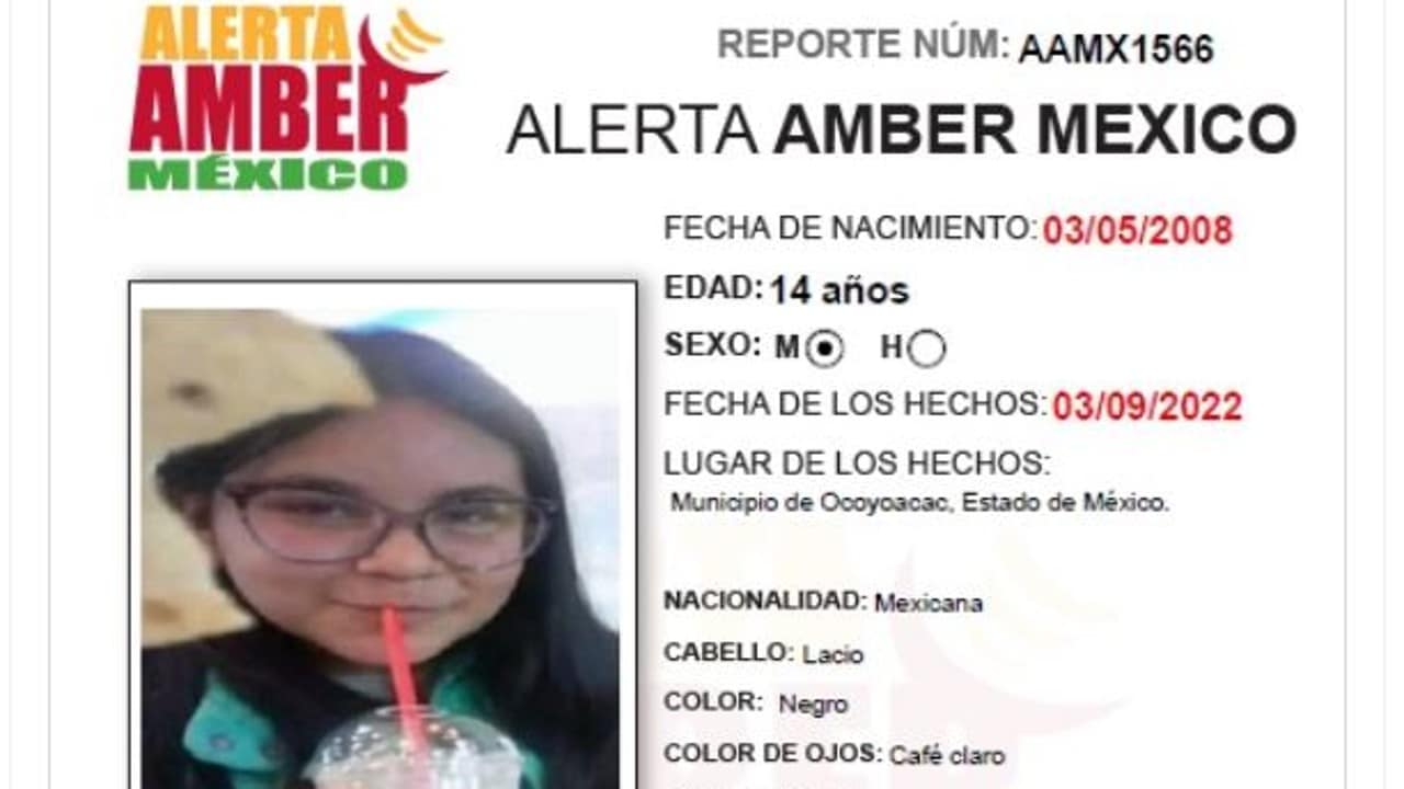 Activan Alerta Amber para Marian Paola González Sánchez