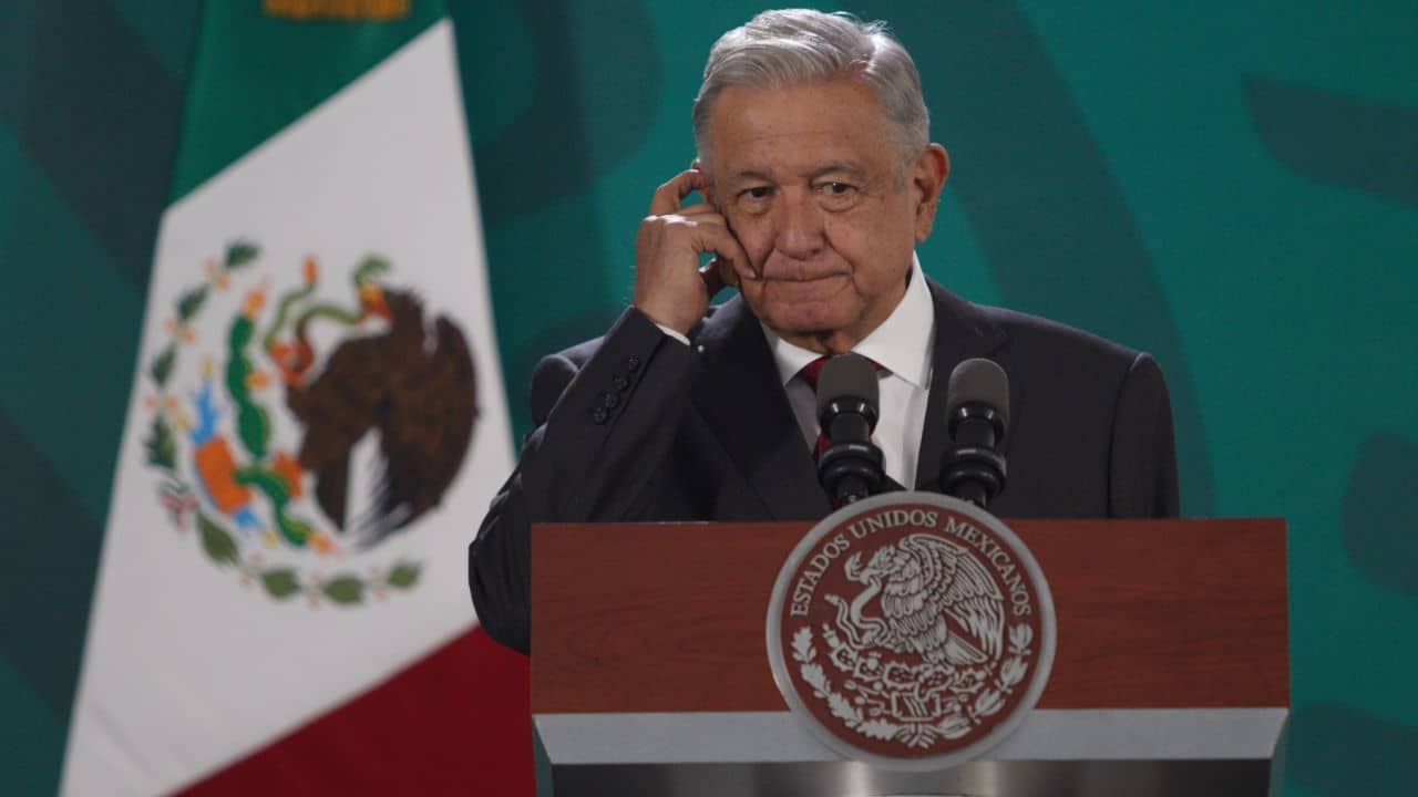 Andrés Manuel López Obrador (AMLO), presidente de México, en su conferencia mañanera desde Zacatecas