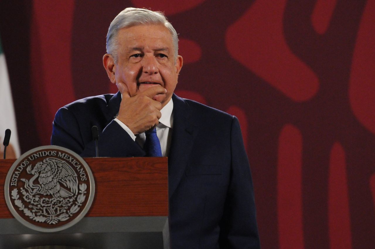 Andrés Manuel López Obrador, presidente de México, encabeza la conferencia mañanera de este martes.