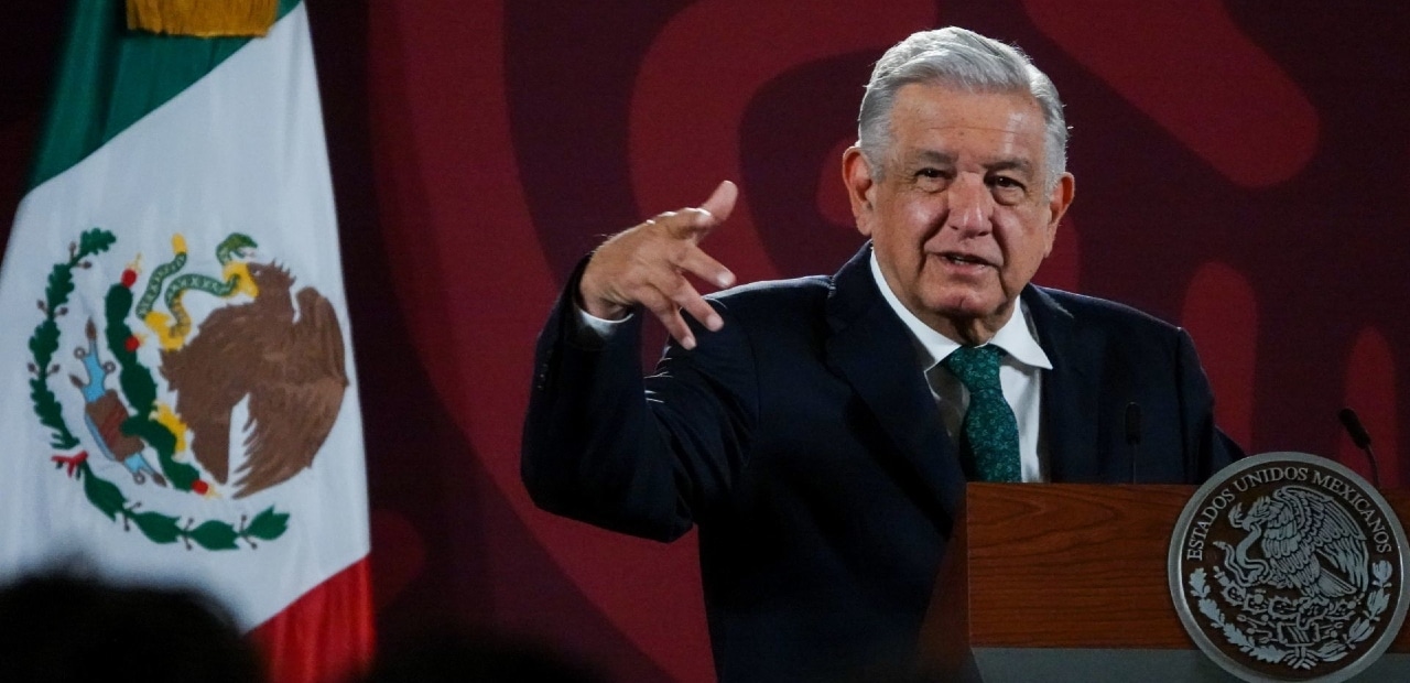 Andrés Manuel López Obrador durante la conferencia de prensa matutina en Palacio Nacional.