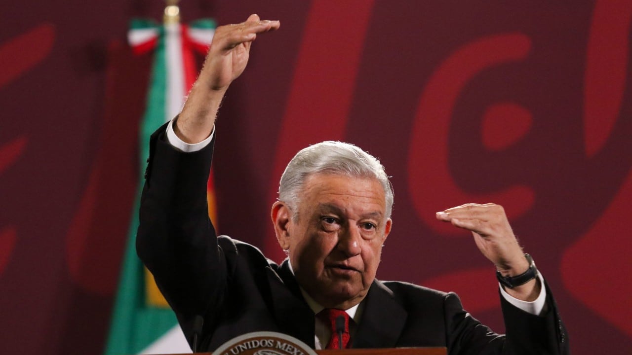 Andrés Manuel López Obrador en conferencia mañanera.