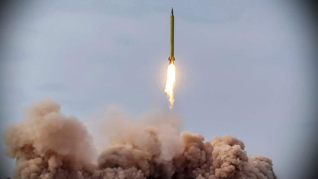 Fotografía de archivo del sistema de defensa iraní destinado a interceptar misiles