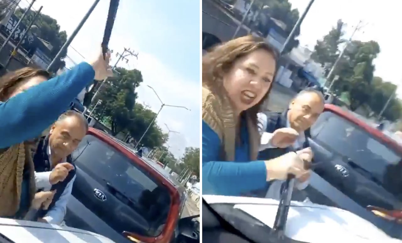 Mujer golpea el coche y la nombran #LadyPabrisas: Video