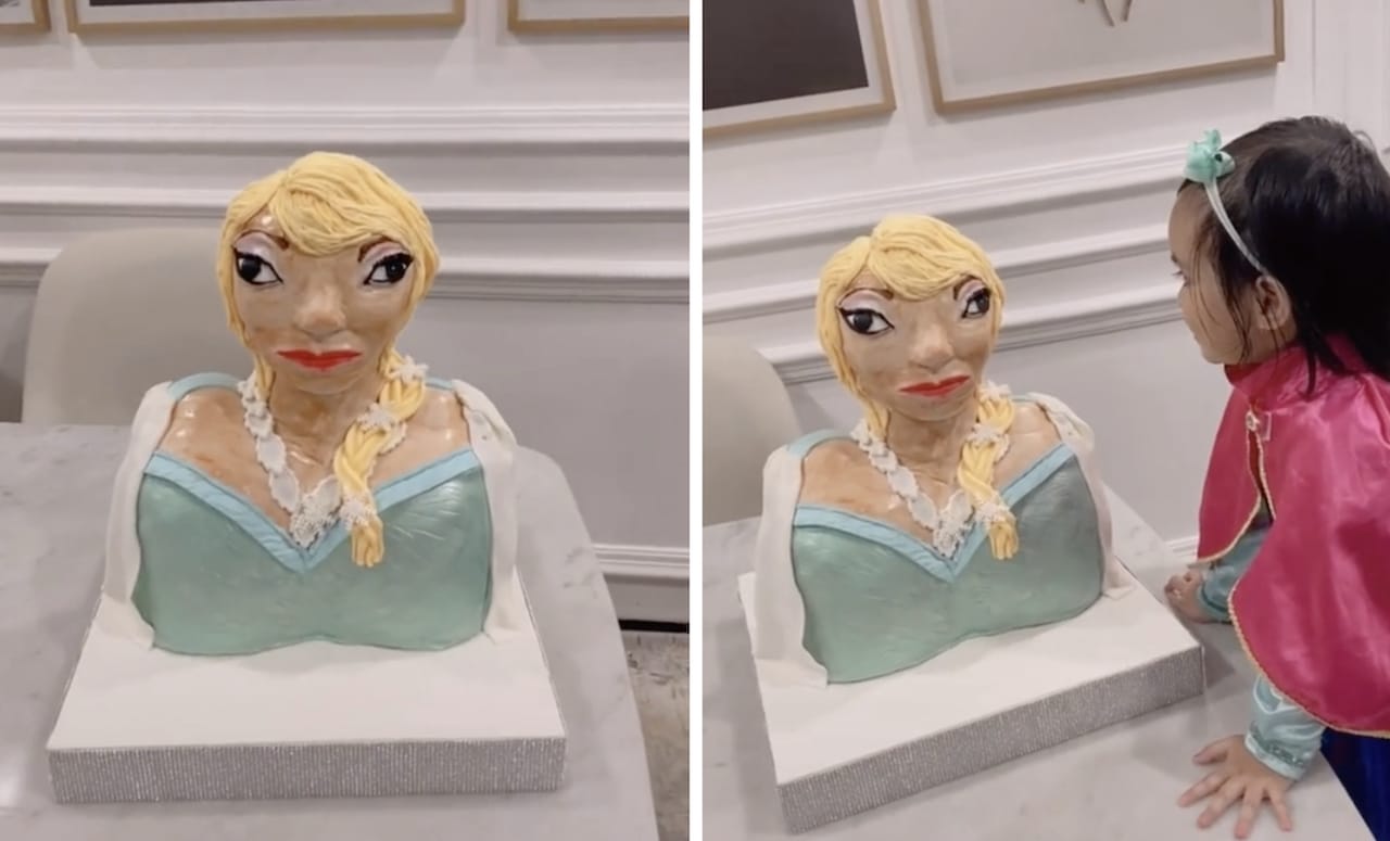 Niña recibe fallido pastel de Frozen en su cumpleaños: Video
