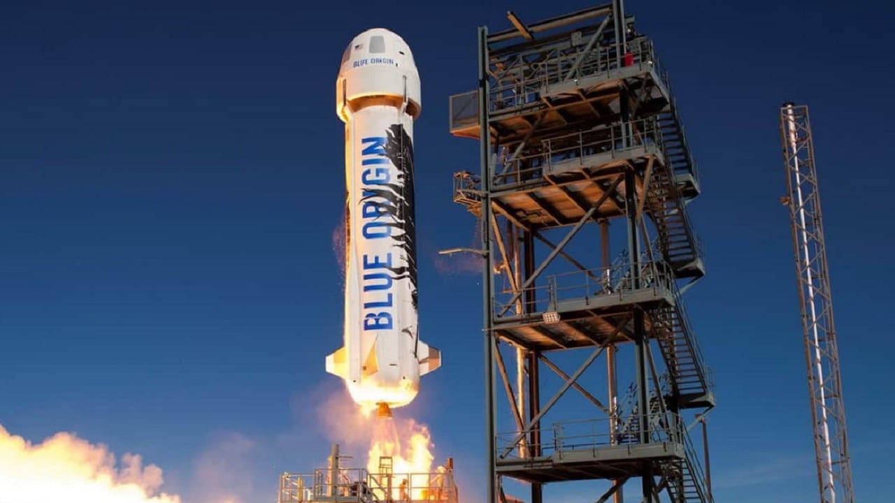 Un cohete Blue Origin (Twitter: @BreakingVideoHQ)