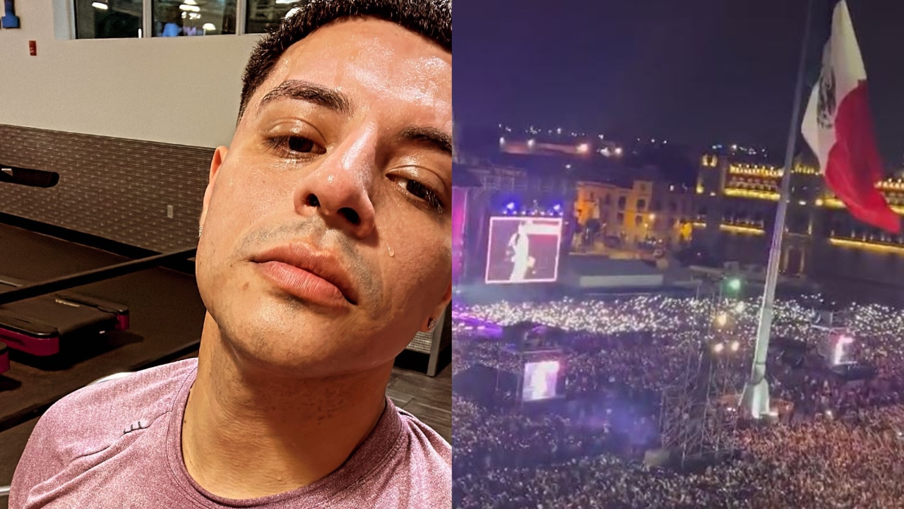 Eduin Caz, triste tras concierto de Grupo Firme en el Zócalo