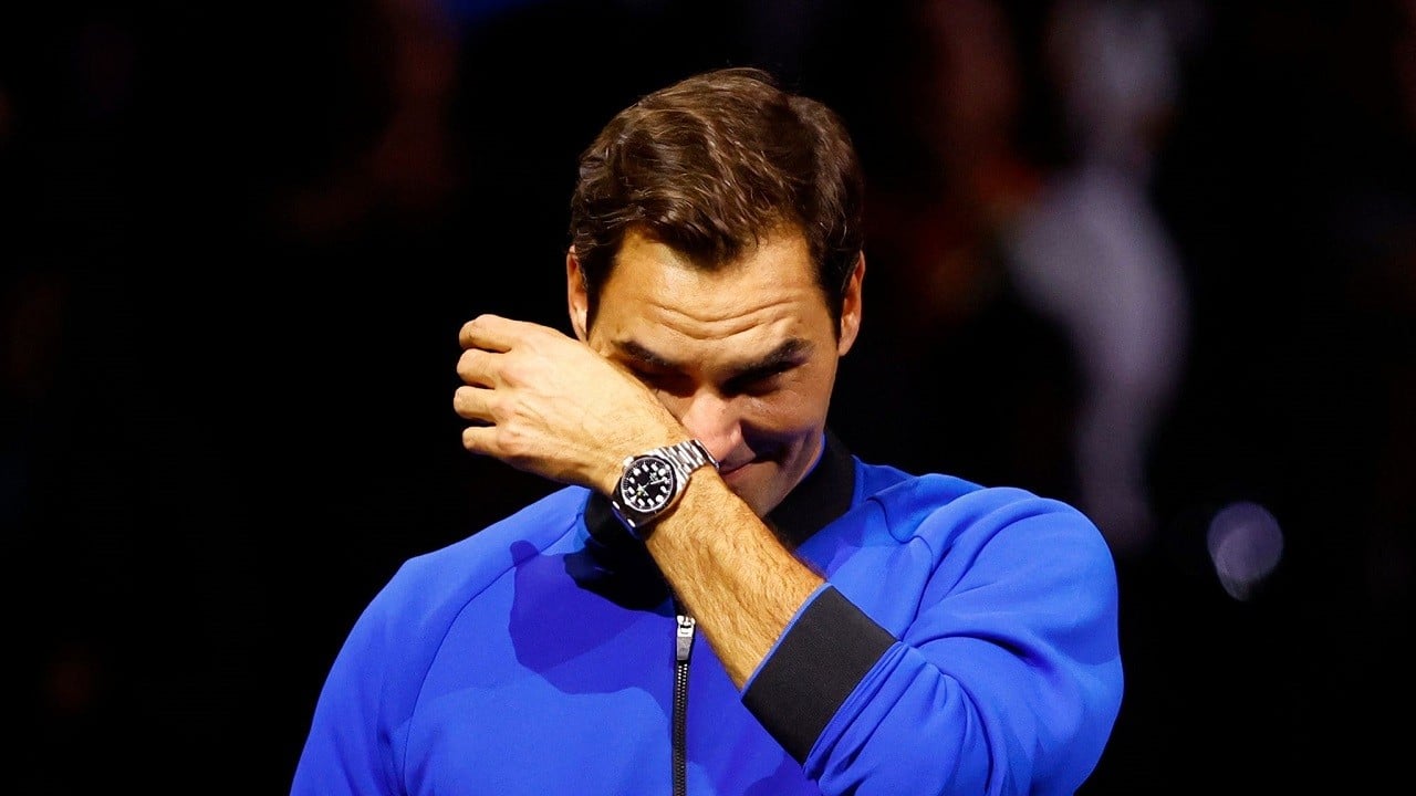El suizo Roger Federer aseguró, después de jugar su último partido como profesional, que está feliz, no triste (Reuters)