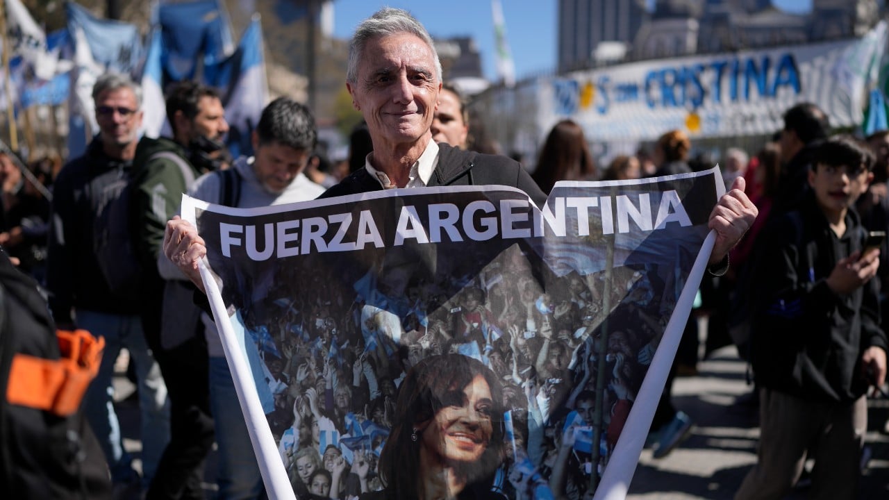 Manifestación en apoyo a Cristina Fernádez de Kirchner