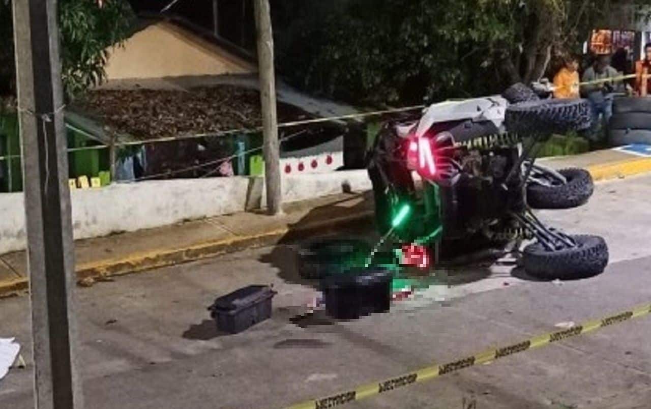 Muere menor tras volcar vehículo todo terreno en Veracruz