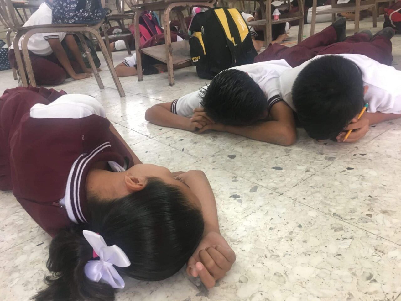Guaymas: Profesor organiza simulacro de balacera en primaria