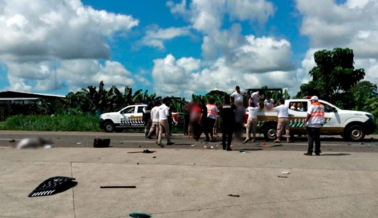 Mueren tres migrantes tras accidente carretero en Chiapas