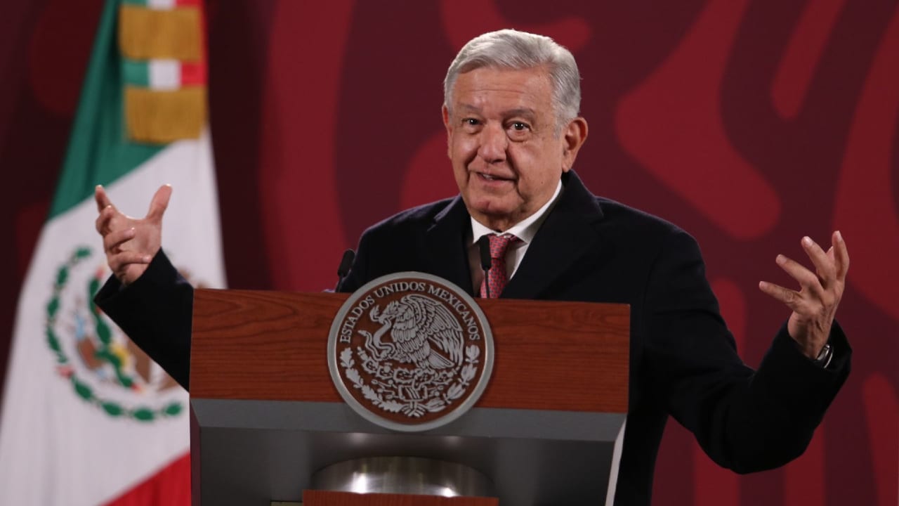 Andrés Manuel López Obrador, presidente de México, durante su conferencia mañanera
