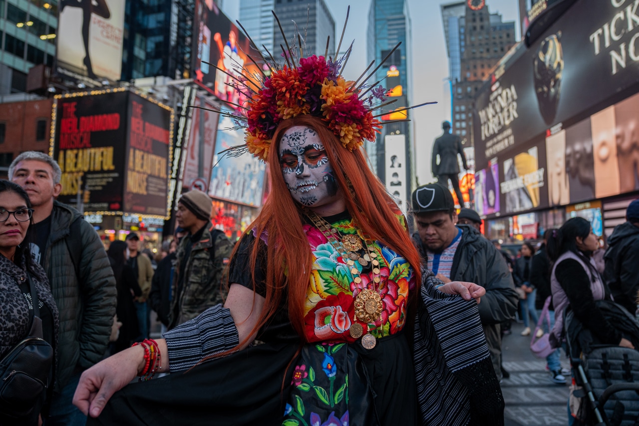 catrinas, Nueva York, desfile, Día de Muertos