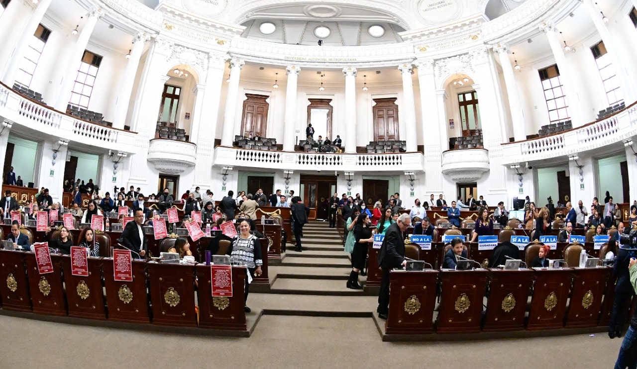 Sesión del Congreso de la Ciudad de México (Twitter: @Congreso_CdMex)