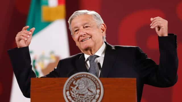 El presidente Andrés Manuel López Obrador (AMLO) en Palacio Nacional.