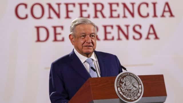 El presidente López Obrador en conferencia mañanera.