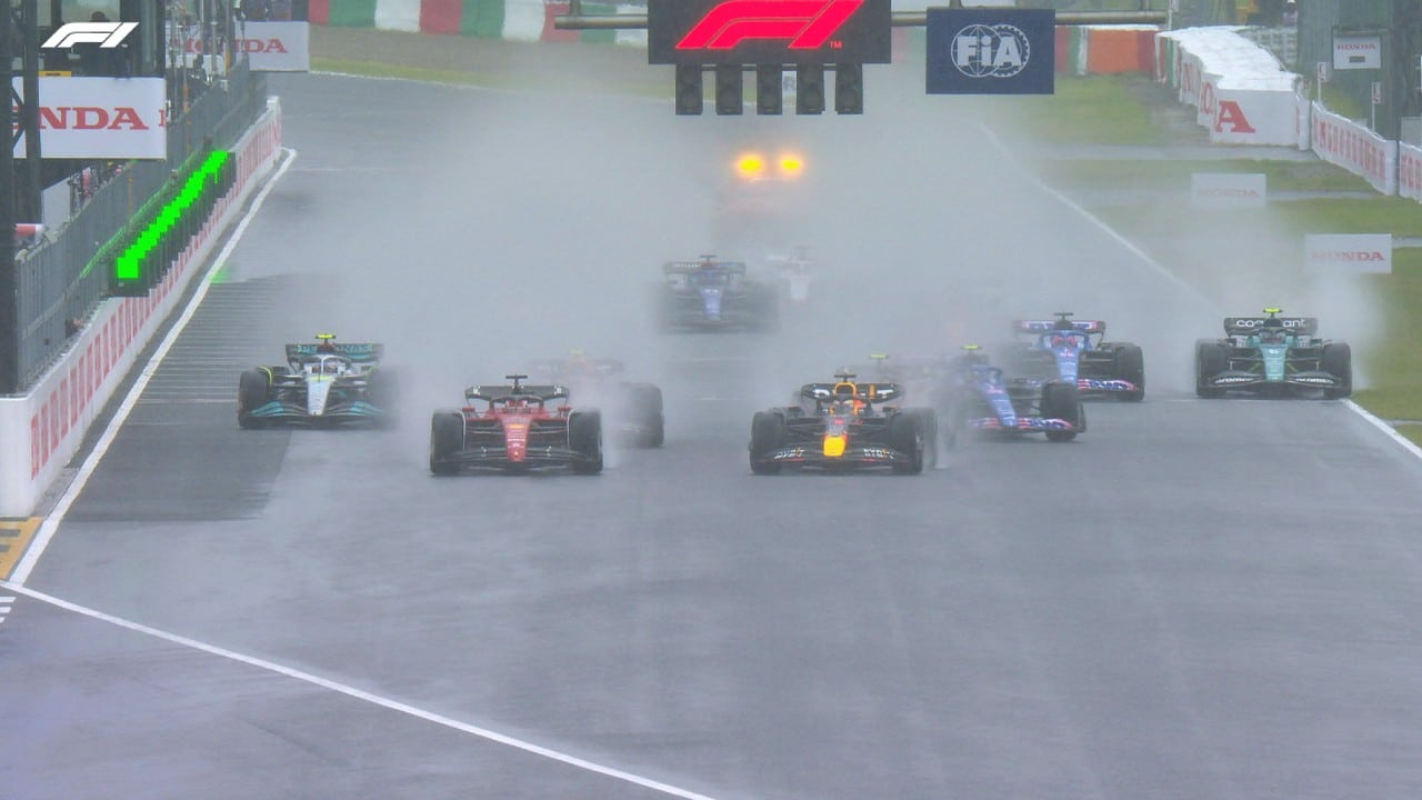 GP de Japón de la F1, crucial para el título mundial, se interrumpe por la lluvia