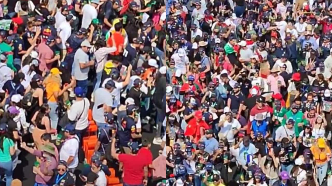 Aficionados Bailan 'Payaso de Rodeo' Durante el GP en CDMX
