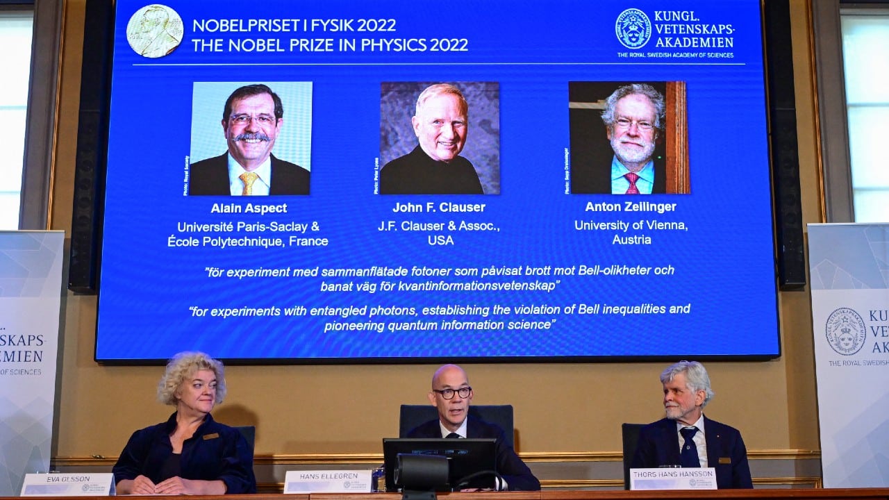 Otorgan a Alain Aspect, John F. Clauser y Anton Zeilinger el Premio Nobel de Física 2022