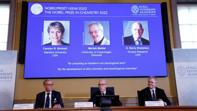 Premio Nobel de Química 2022 es otorgado a Carolyn R. Bertozzi, Morten Meldal y K. Barry Sharpless