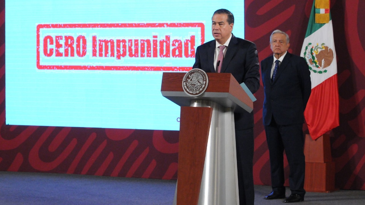 Ricardo Mejía, subsecretario de Seguridad, durante su participación en la conferencia mañanera.
