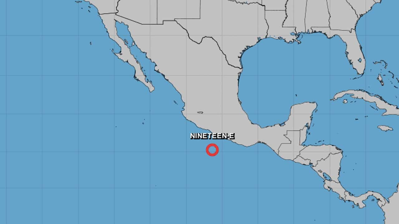 Se forma la depresión tropical ‘Diecinueve-E’ al sur de Guerrero
