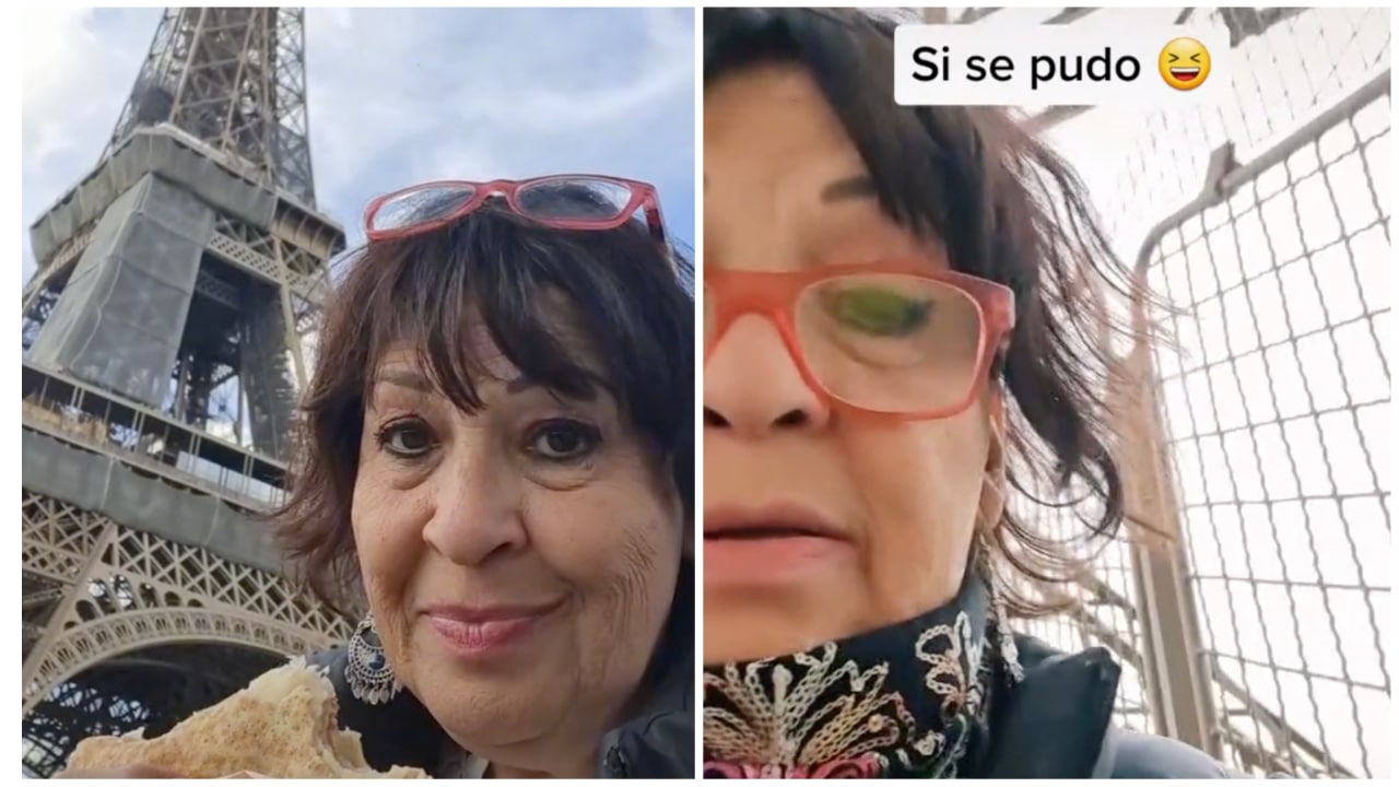 turista mexicana, París, Torre Eiffel, video viral, captura de pantalla