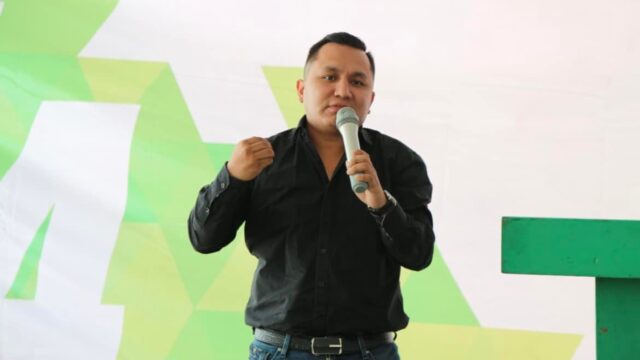 Juan Carlos Robles en evento del Partido Verde en marzo de 2022. Foto: Facebook @JuanCarlosRobles